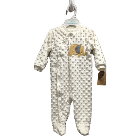 Chick Pea Infant 0-3 Month Unisex Lined Footed Onesie - Picture 1 of 11